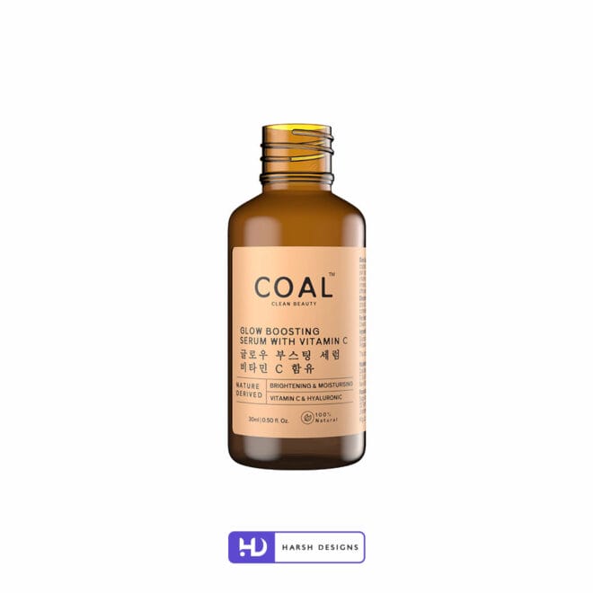 Coal Glow Boosting Serums 3D Product Packaging Visualization Harsh Designs 3D Modeling for Product Packaging Service in Hyderabad (4)